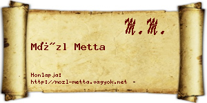 Mözl Metta névjegykártya